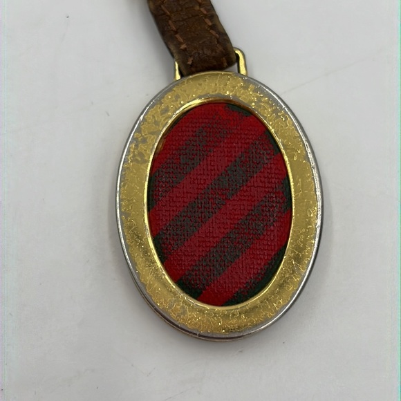 Authentic OLD GUCCI Interlocking G Tag Plate Key Ring Charm - Picture 7 of 15